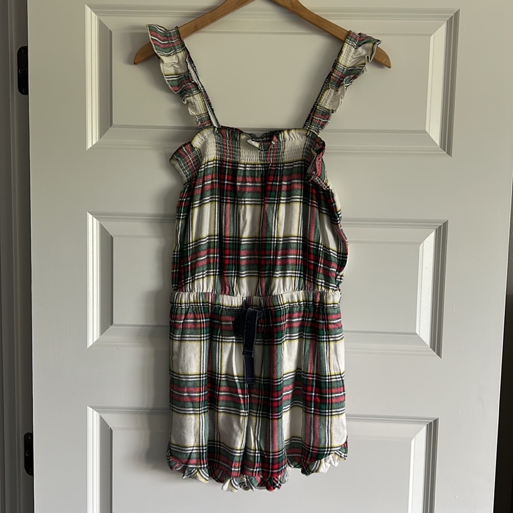 AERIE FLANNEL SLEEPWEAR LOUNGE ROMPER SIZE S NWOT